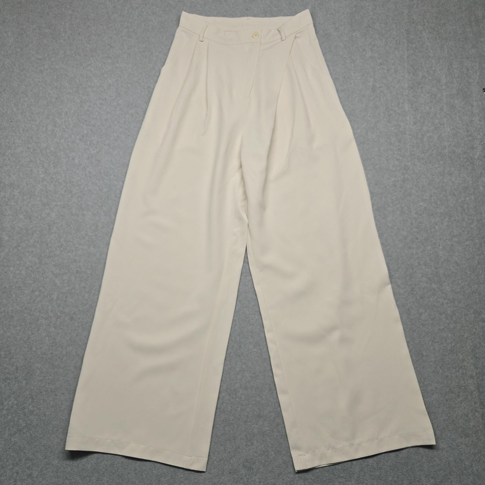 CMMN SWDN Pants Womens Small Wide‎ Leg High Waist Pleated Trouser Relaxed Fit - Picture 3 of 16